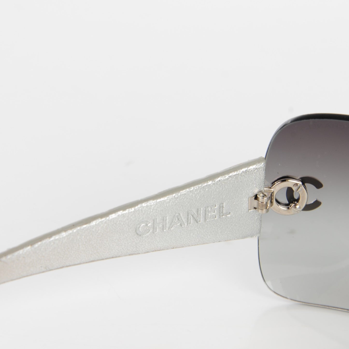 Metallic Quilted CC Sunglasses 4157-Q Silver