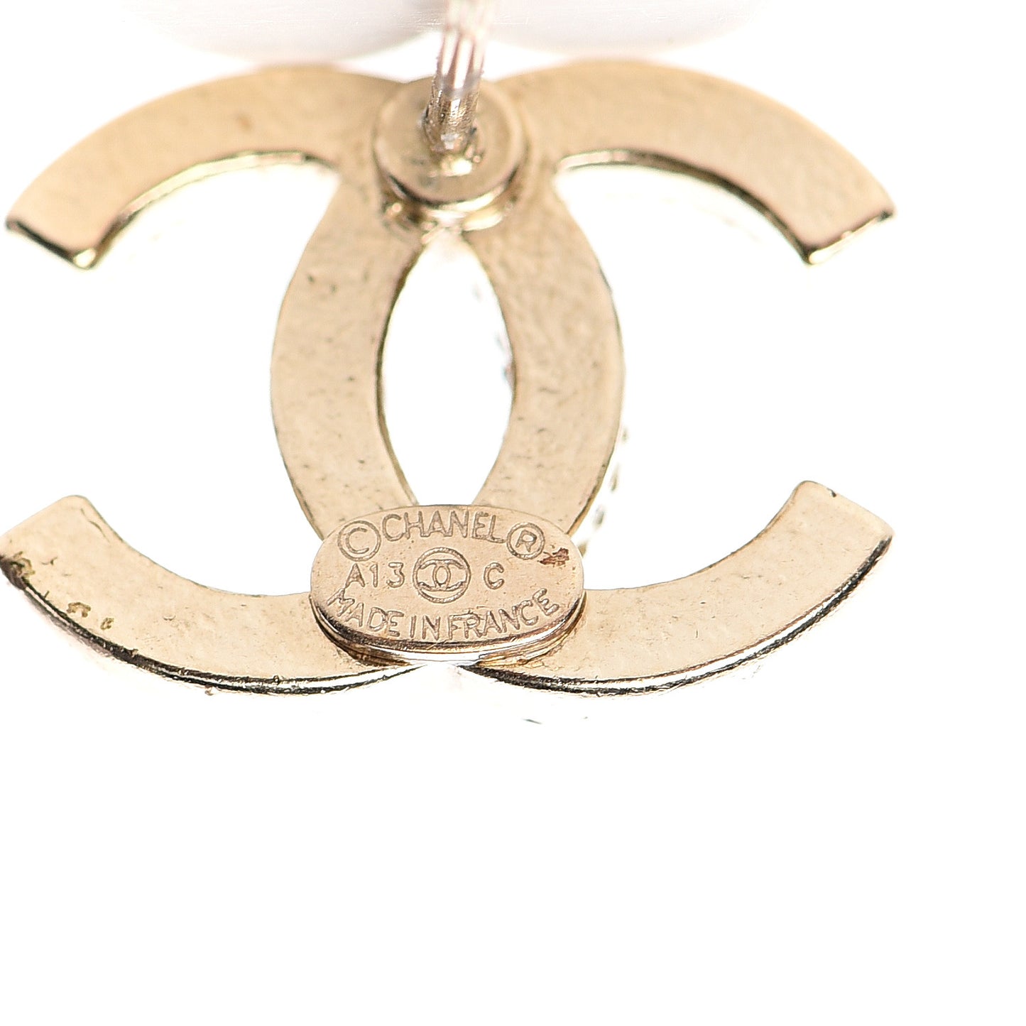 Crystal CC Earrings Light Gold