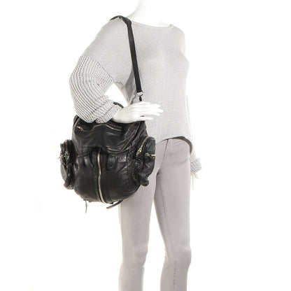Alexander Wang Lambskin Marti Backpack Washed Black with Nickel Hardware 2 of 8