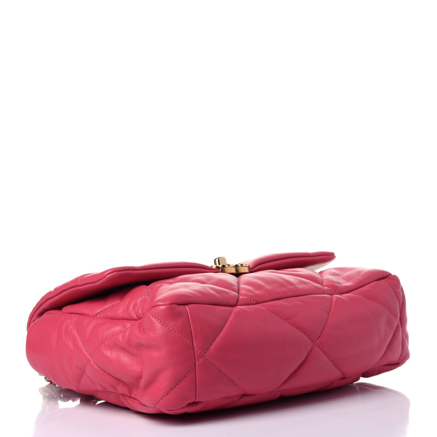 Goatskin Quilted Large Chanel 19 Flap Dark Pink