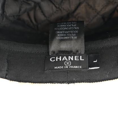 Chanel Tweed Hamburg Metier D'Art Sailor Cap Hat L White Black 8 of 8