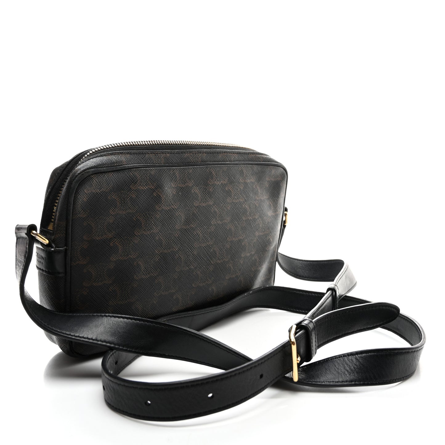 Triomphe Canvas Medium Messenger Bag Black