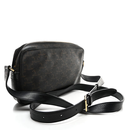 Celine Triomphe Canvas Medium Messenger Bag Black 3 of 13