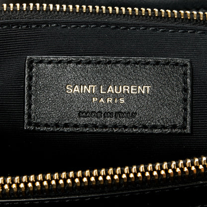 Saint Laurent Calfskin Y Quilted Monogram Large Loulou Chain Satchel Black 7 of 12
