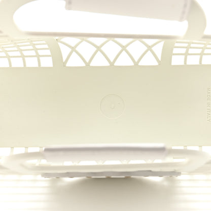 Fendi Recycled Plastic Vitello Liberty Matte Small Fendi Basket White Ice 5 of 11