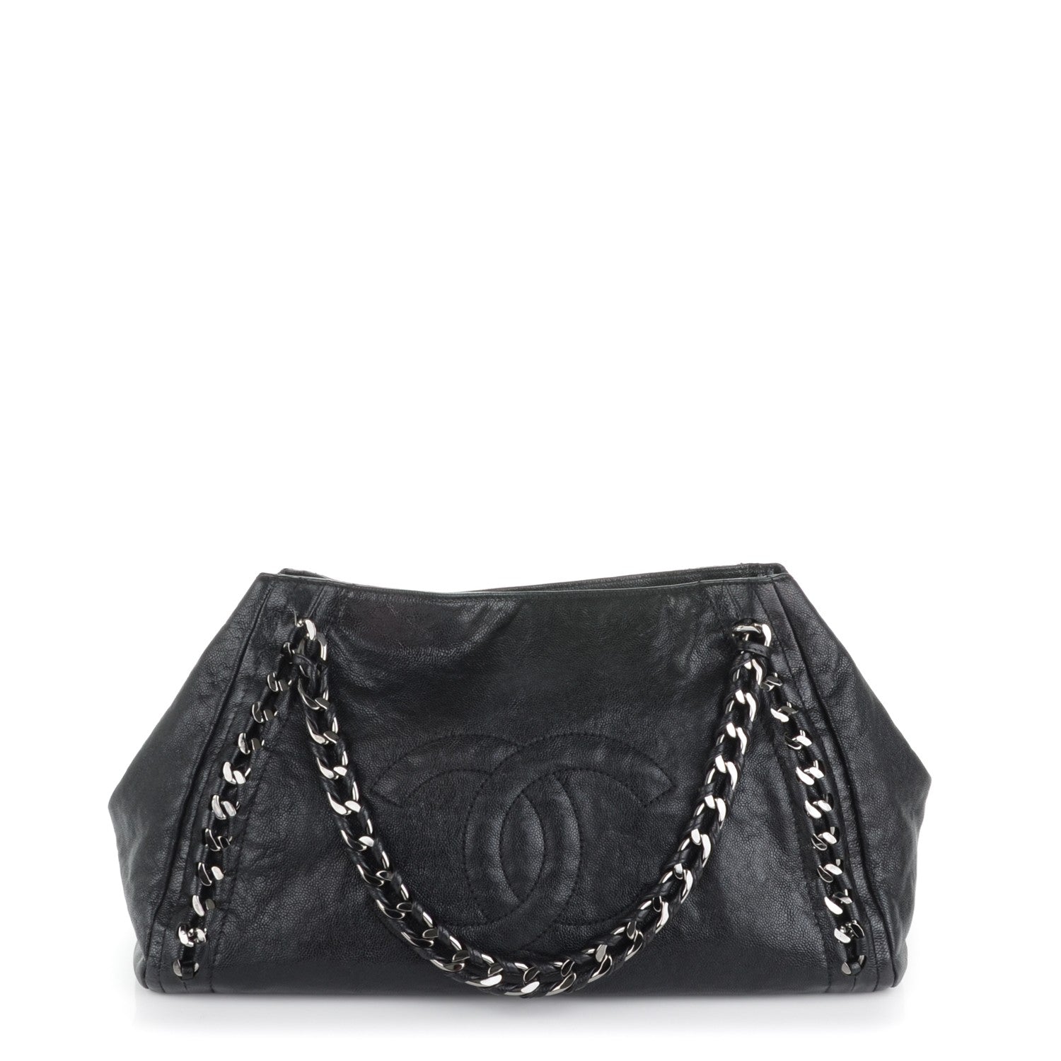 Chanel Glazed Caviar East West Modern Chain Tote Black 1 of 7