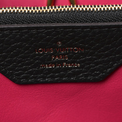 Louis Vuitton Taurillon Capucines MM Black Fuchsia 6 of 9