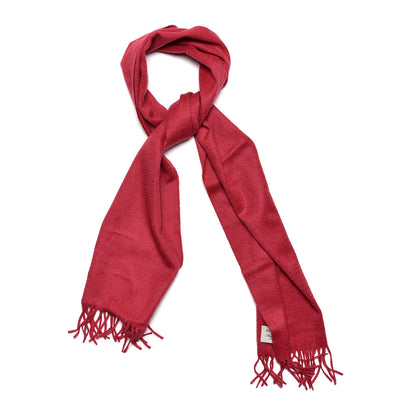 Burberry Cashmere Embroidered Fringe Scarf Fuchsia 1 of 5