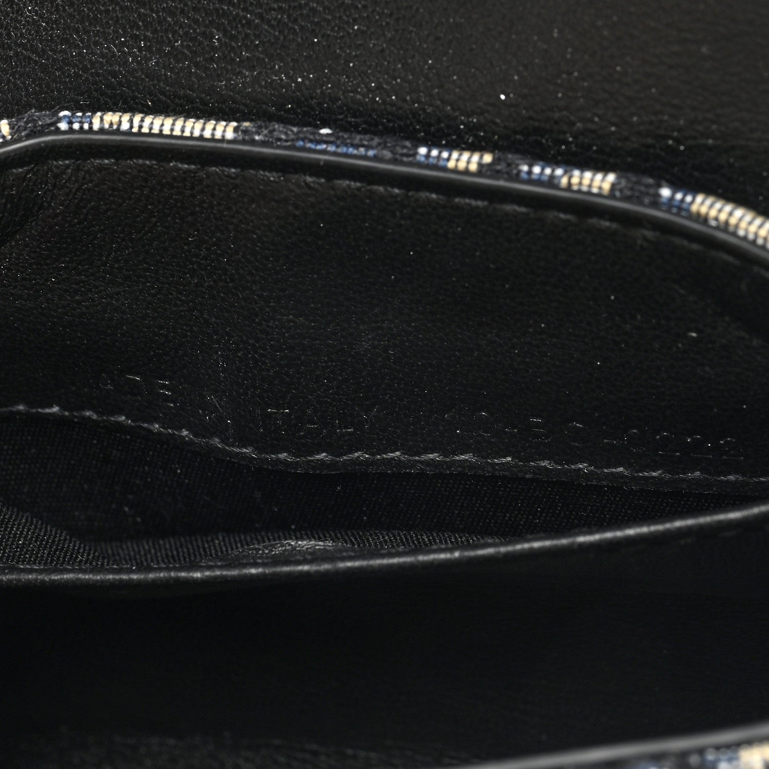 Christian Dior Oblique Calfskin Saddle Card Holder On Strap Black 8 of 10
