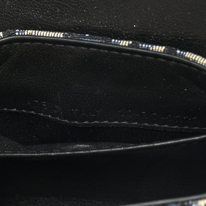 Christian Dior Oblique Calfskin Saddle Card Holder On Strap Black 8 of 10