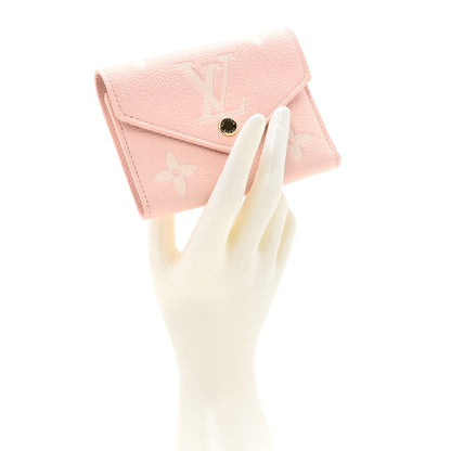 Louis Vuitton Empreinte Monogram Giant Victorine Wallet Rose Trianon Creme 2 of 8