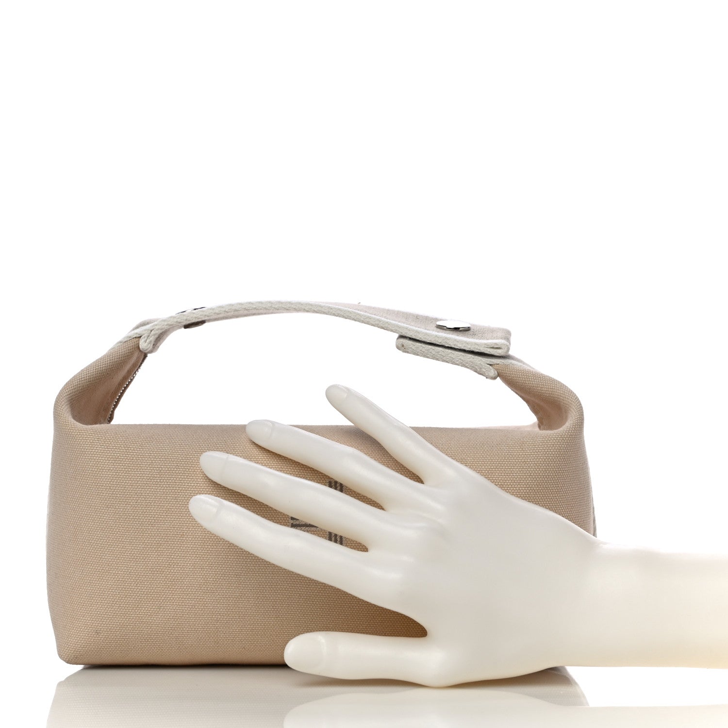 Hermes Canvas Small Bride-A-Brac Pouch Natural 2 of 9