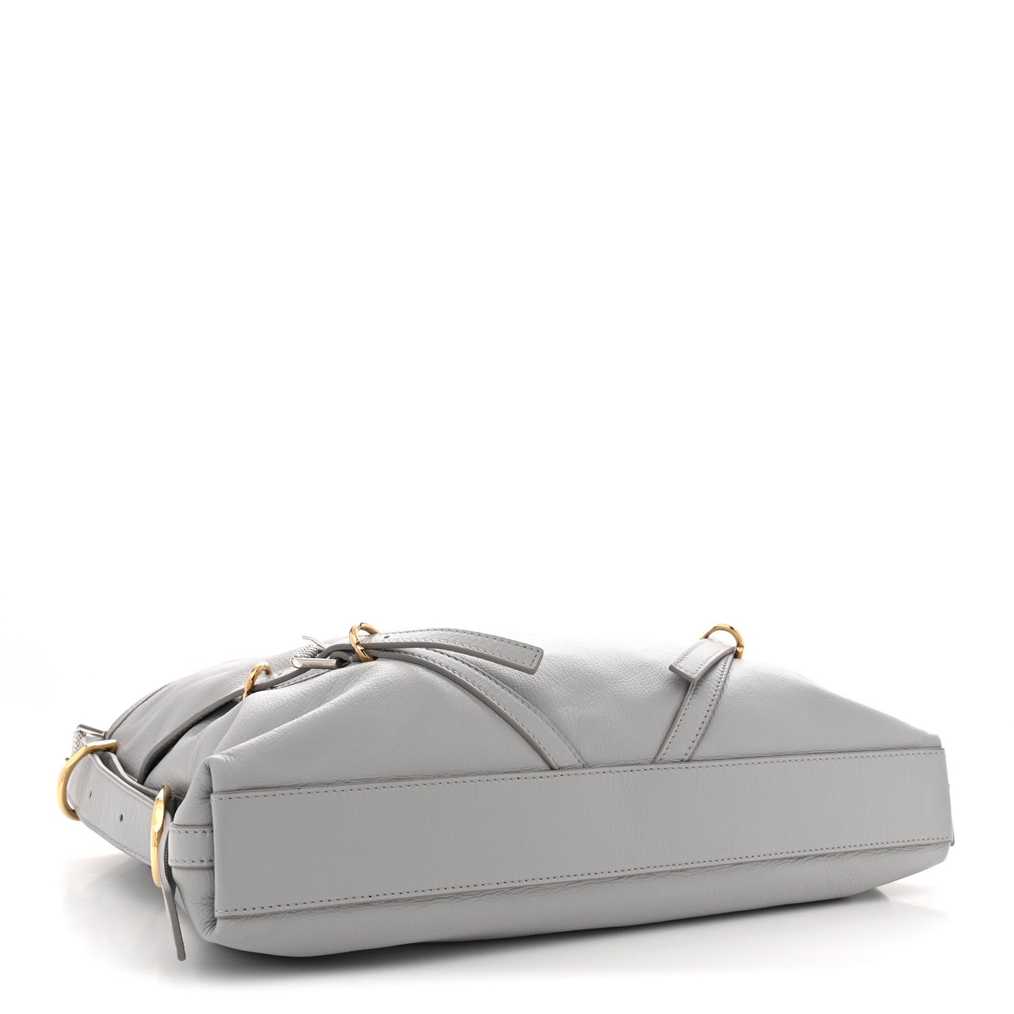 Calfskin Medium Voyou Bag Light Grey