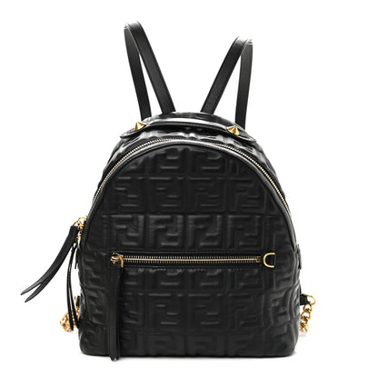 Fendi Nappa FF 1974 Embossed Mini Backpack Black 1 of 10