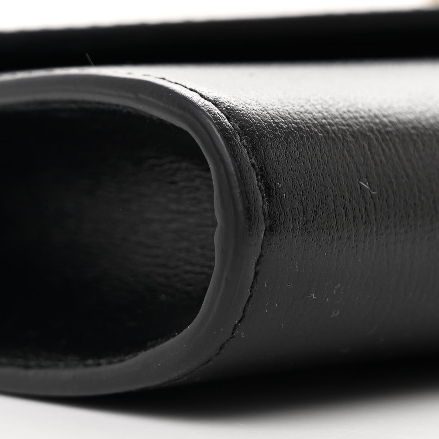 Textured Calfskin Torchon GG Broadway Envelope Clutch Black