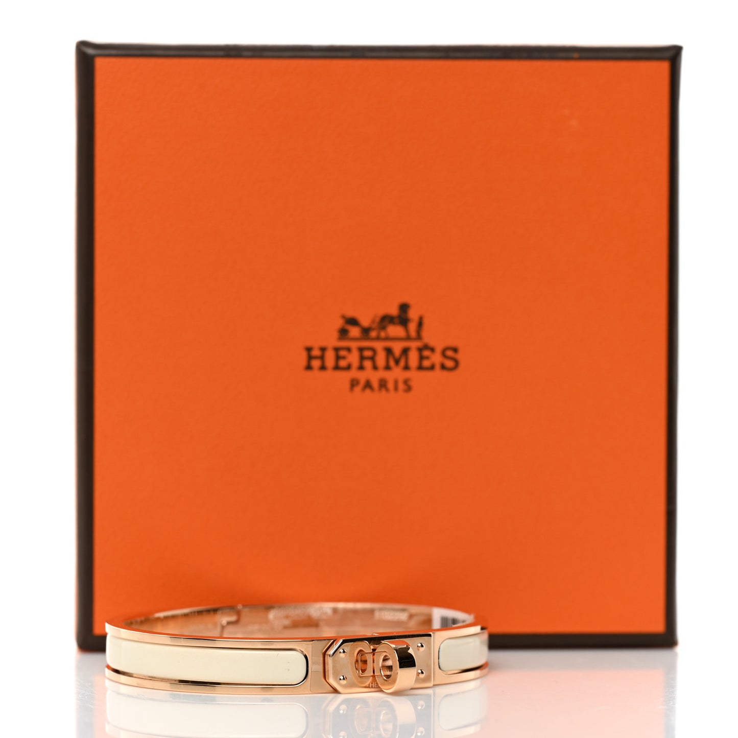 Enamel Mini Clic Kelly Bracelet PM Creme