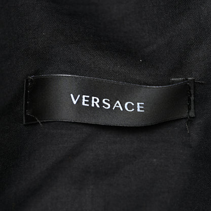Versace Terry Cloth Allover Crystal Studded Medusa Tote Black 6 of 12