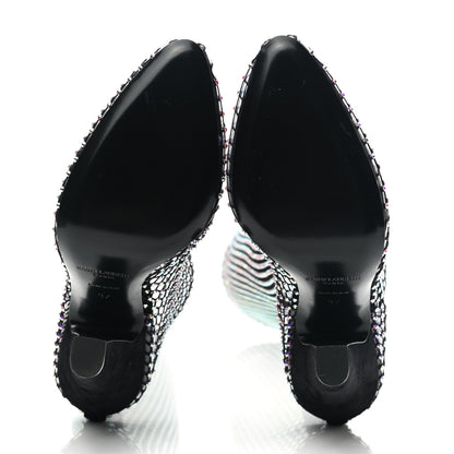 Saint Laurent Mesh Crystal 68 Knee High Boots 37 Black 5 of 7
