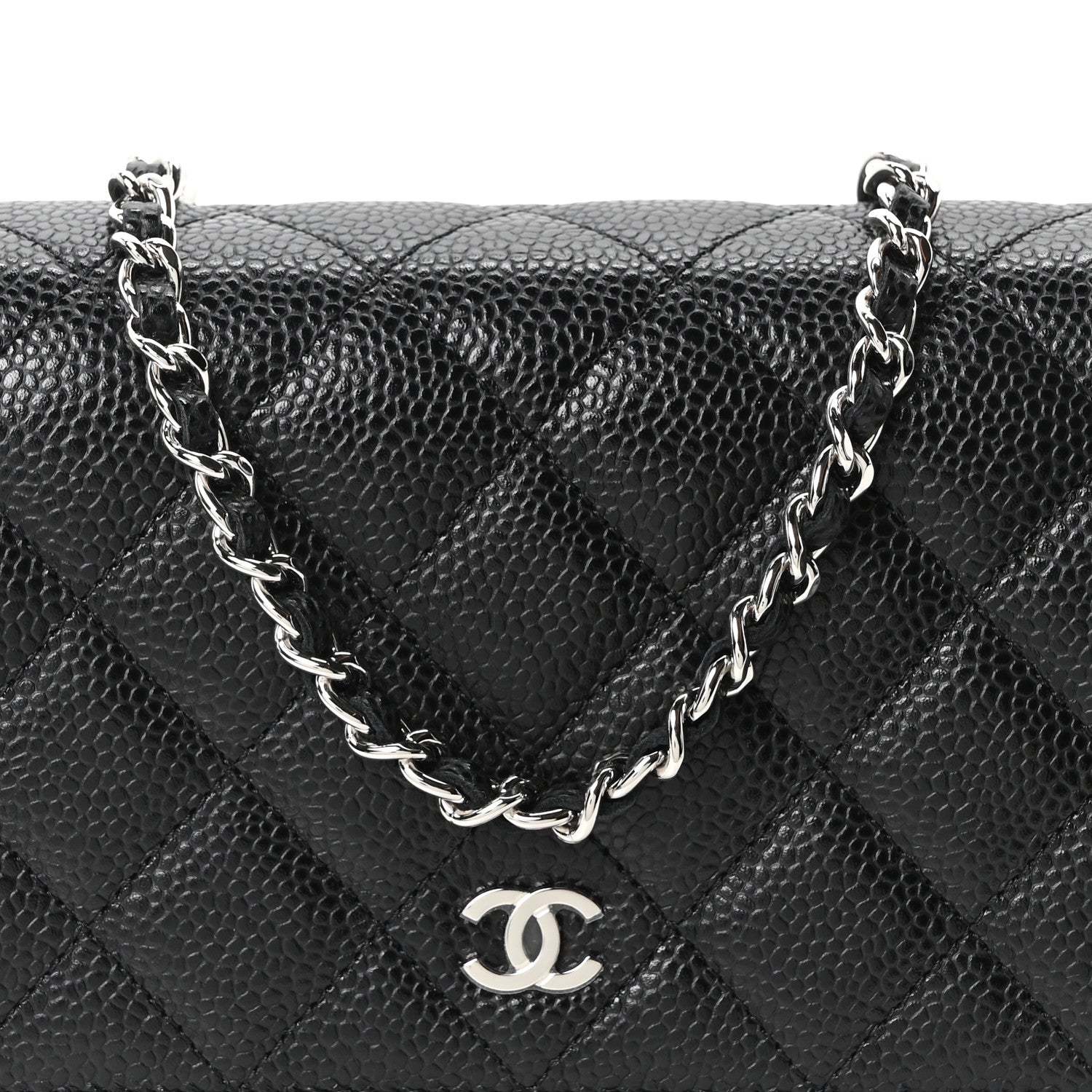 Chanel Caviar Quilted Wallet on Chain WOC Black 9 of 11