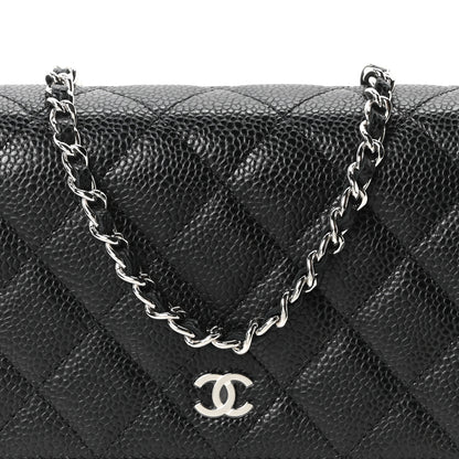 Chanel Caviar Quilted Wallet on Chain WOC Black 9 of 11