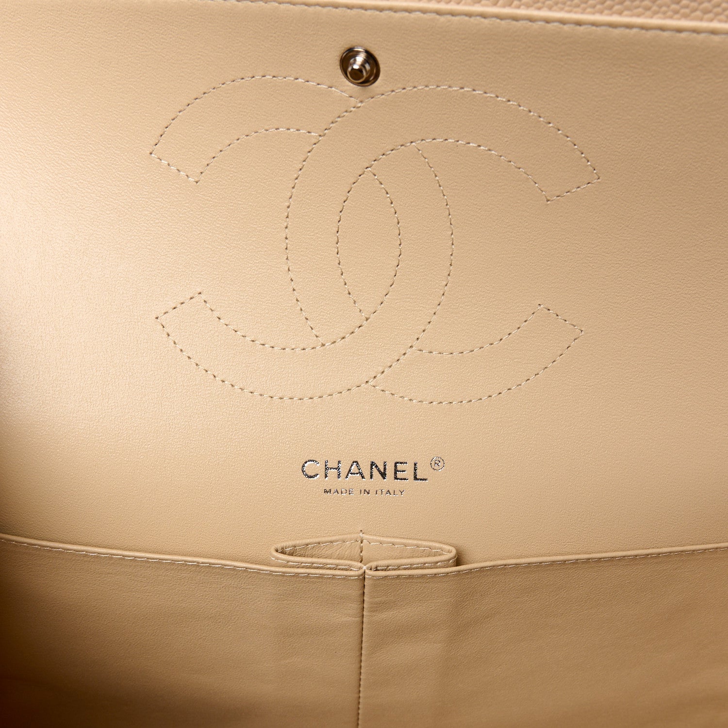 Chanel Caviar Quilted Jumbo Double Flap Beige Clair 6 of 12