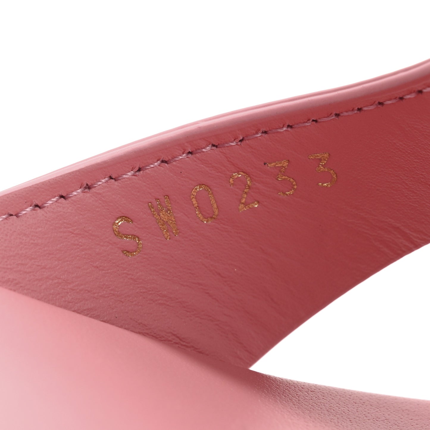 Calfskin LV Isola Flat Sandals 38 Pink