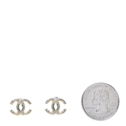 Chanel Pearl CC Earrings Light Gold 2 of 4