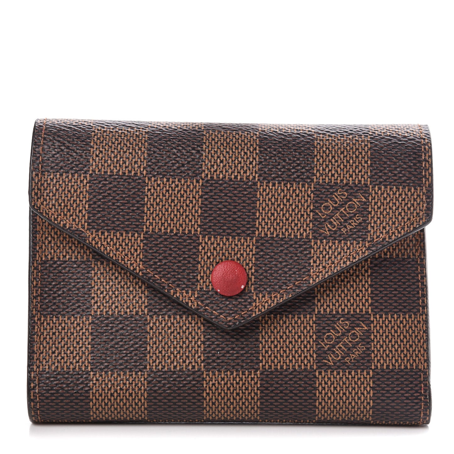 Damier Ebene Victorine Wallet Red