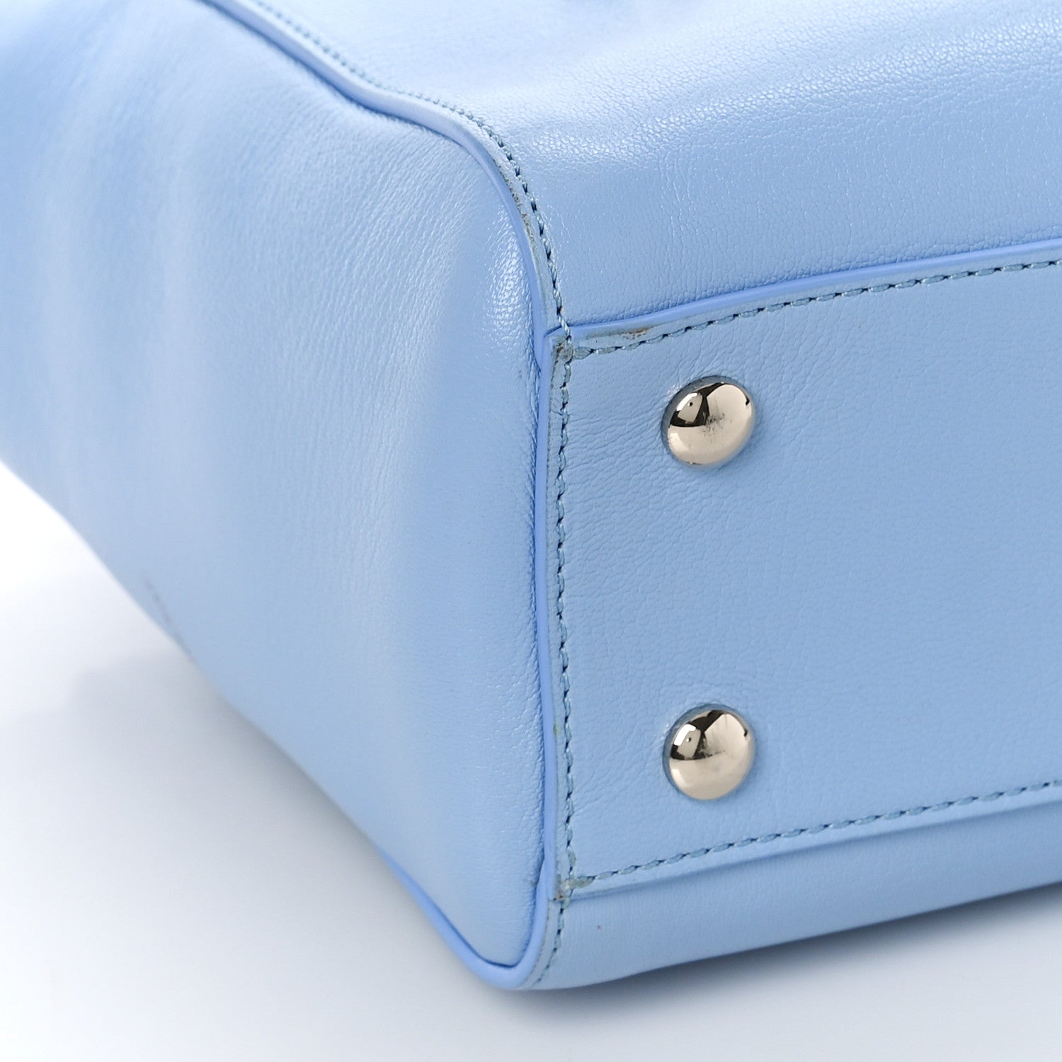 Versace Calfskin Small Signature Bag Light Blue 8 of 9