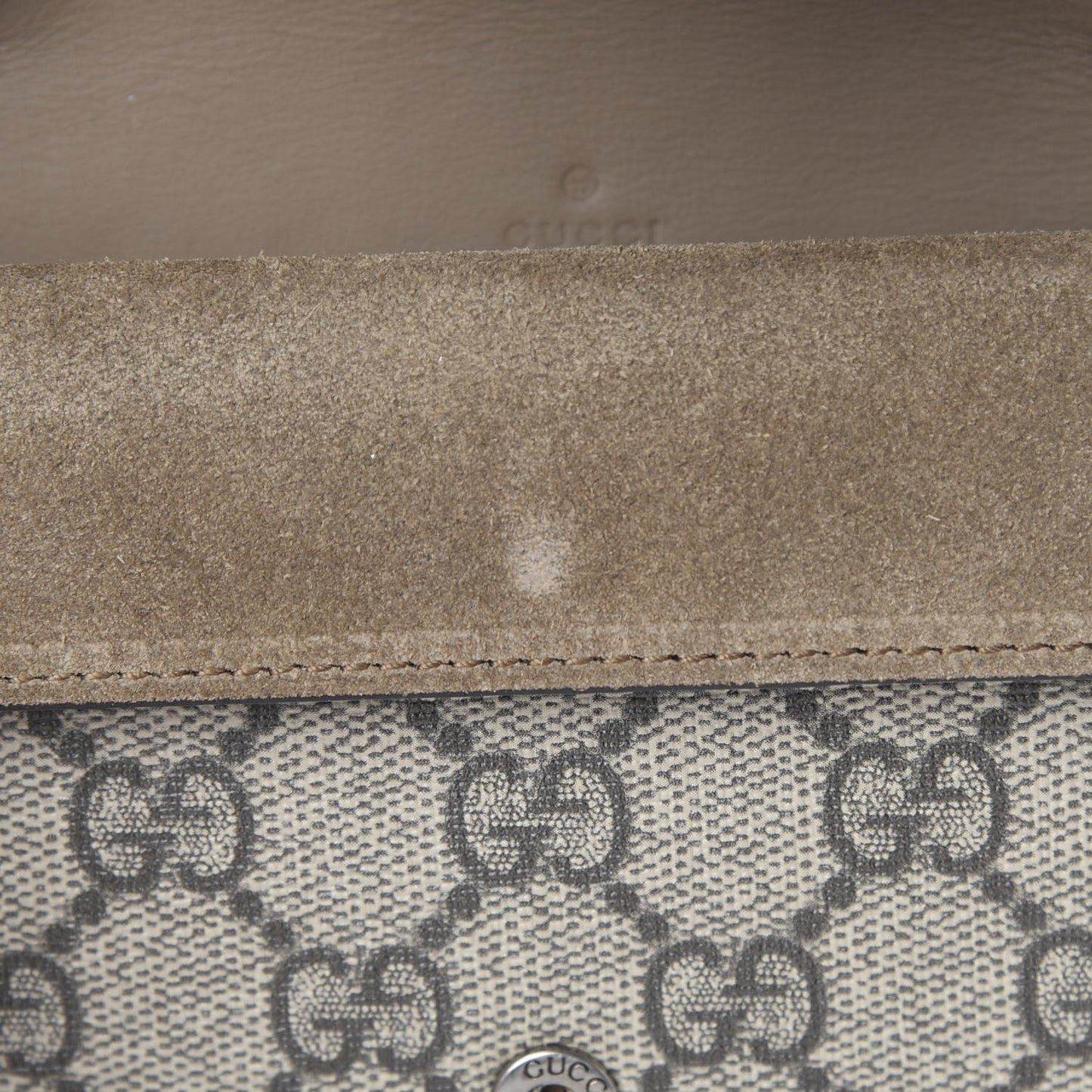 GG Supreme Monogram Super Mini Dionysus Shoulder Bag Taupe