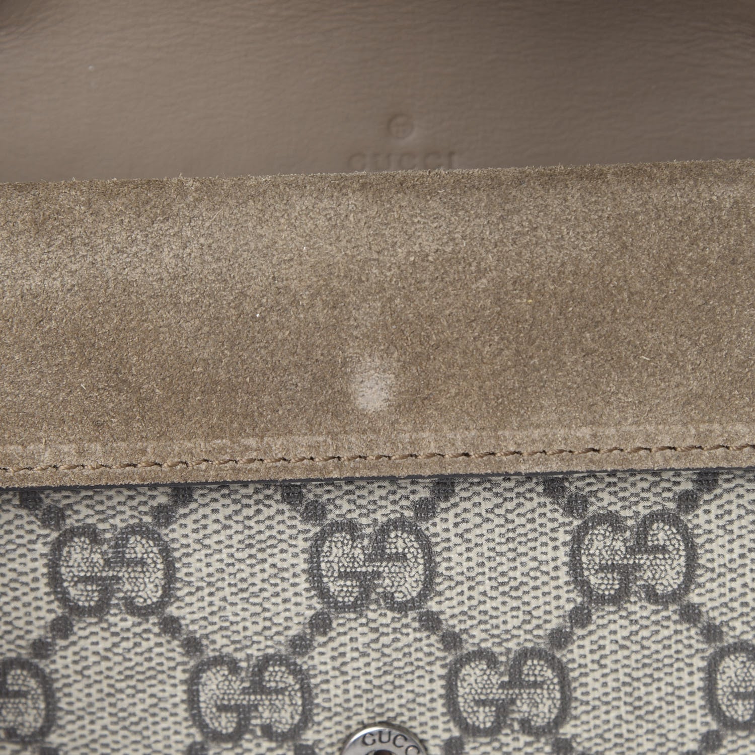 Gucci GG Supreme Monogram Super Mini Dionysus Shoulder Bag Taupe 10 of 11
