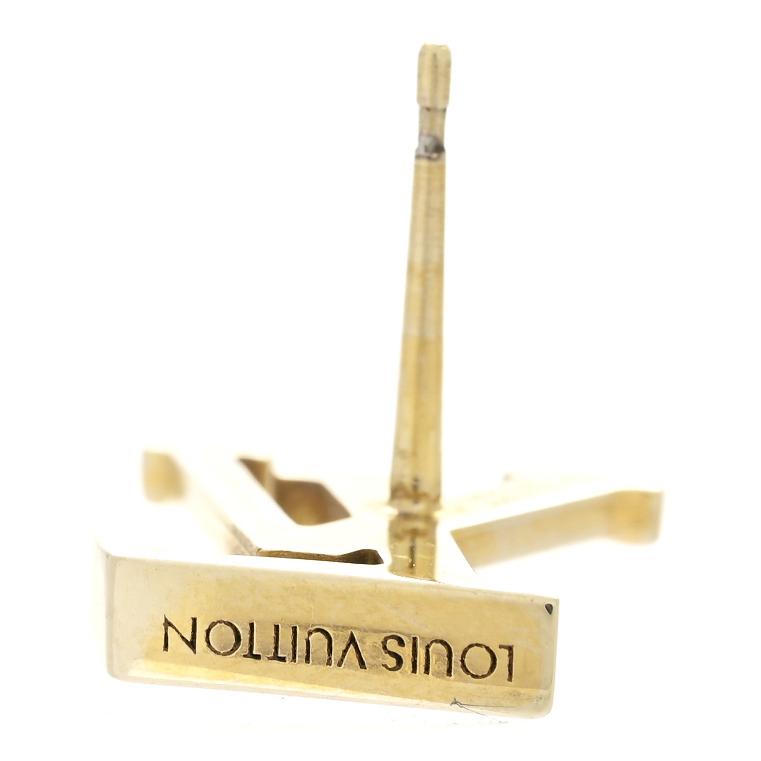 Louis Vuitton Metal LV Iconic Earrings Gold 4 of 6