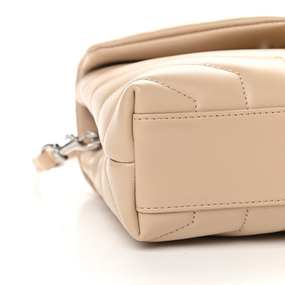 Saint Laurent Calfskin Y Quilted Monogram Toy Loulou Crossbody Bag Nude Powder 7 of 8