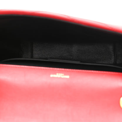 Saint Laurent Lambskin Matelasse Chevron Monogram Medium Sulpice Bag Red 5 of 12