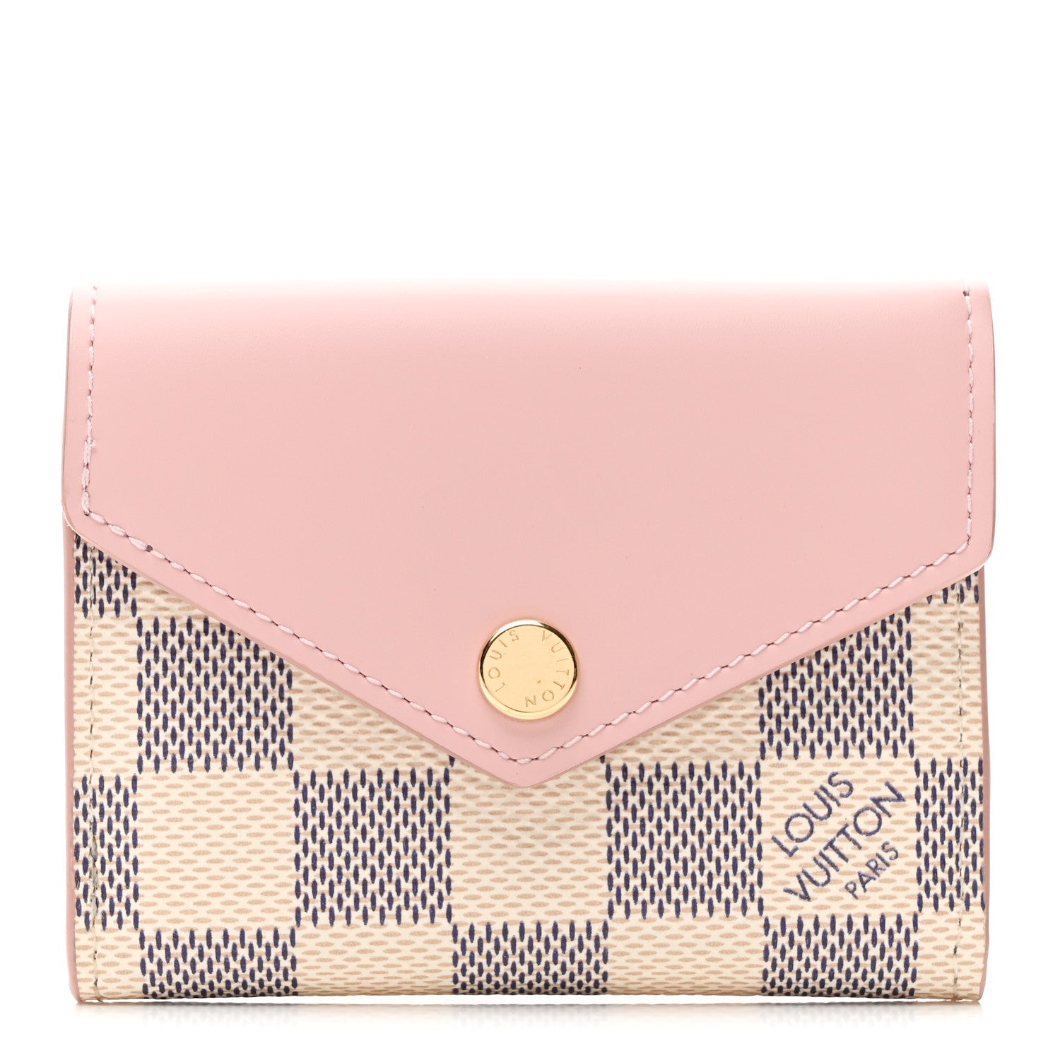 Louis Vuitton Damier Azur Zoe Wallet Rose Ballerine 1 of 6