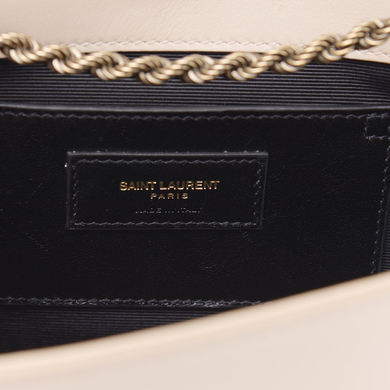 Saint Laurent Smooth Calfskin Medium Braided Monogram Kate Satchel Nude Powder 6 of 12