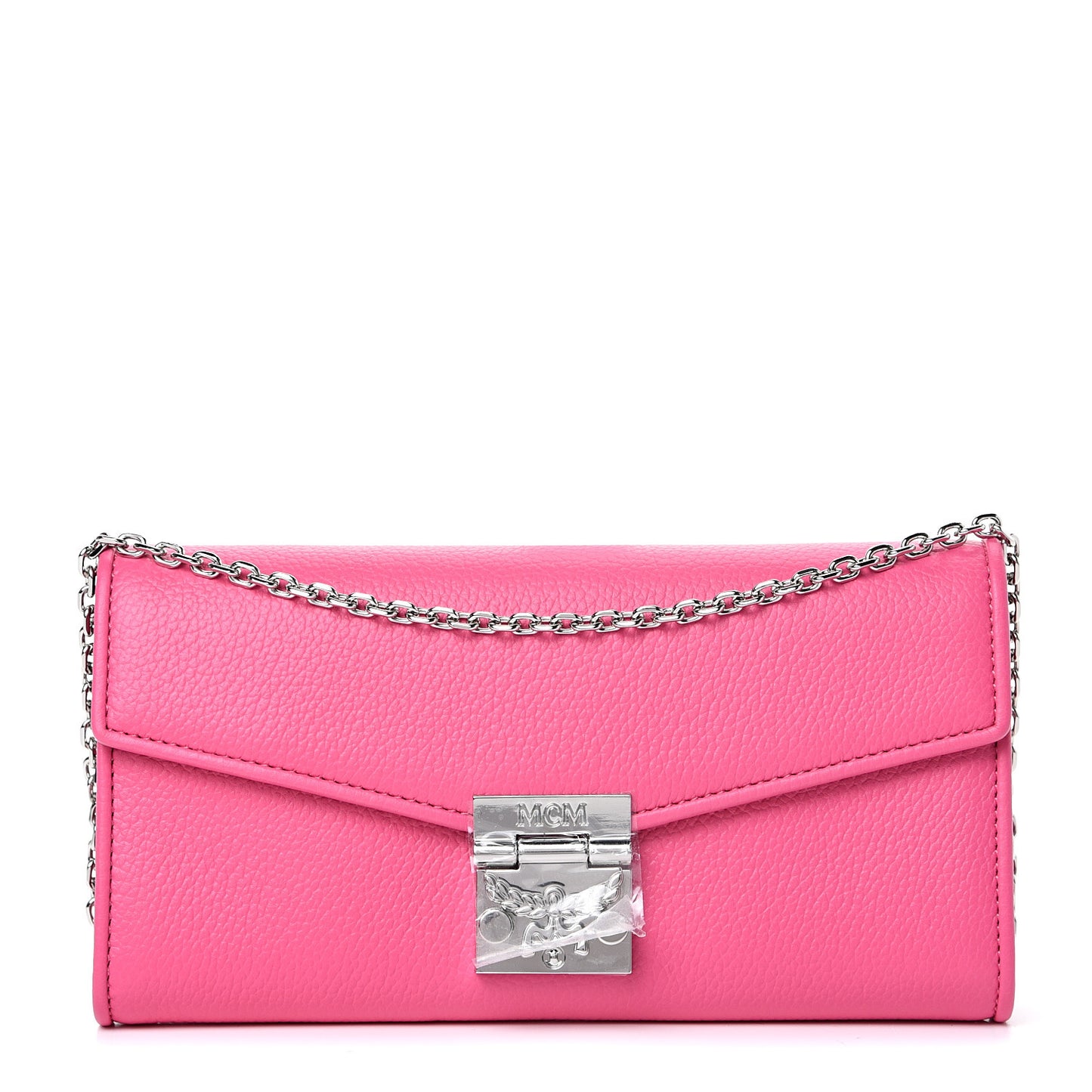 Calfskin Large Patricia Wallet On Chain Pink