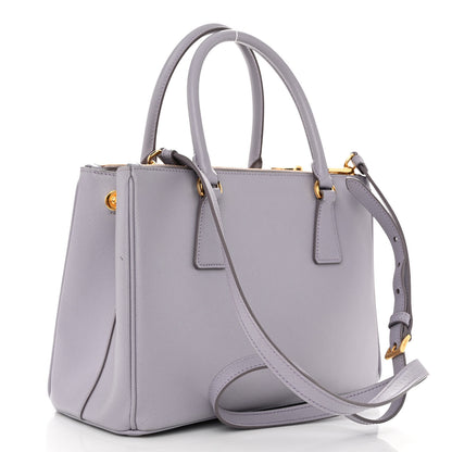 Prada Saffiano Small Galleria Double Zip Tote Glicine 3 of 10