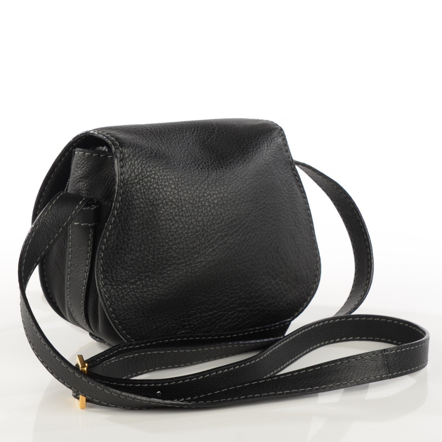 Chloe Calfskin Mini Marcie Round Crossbody Bag Black 3 of 9