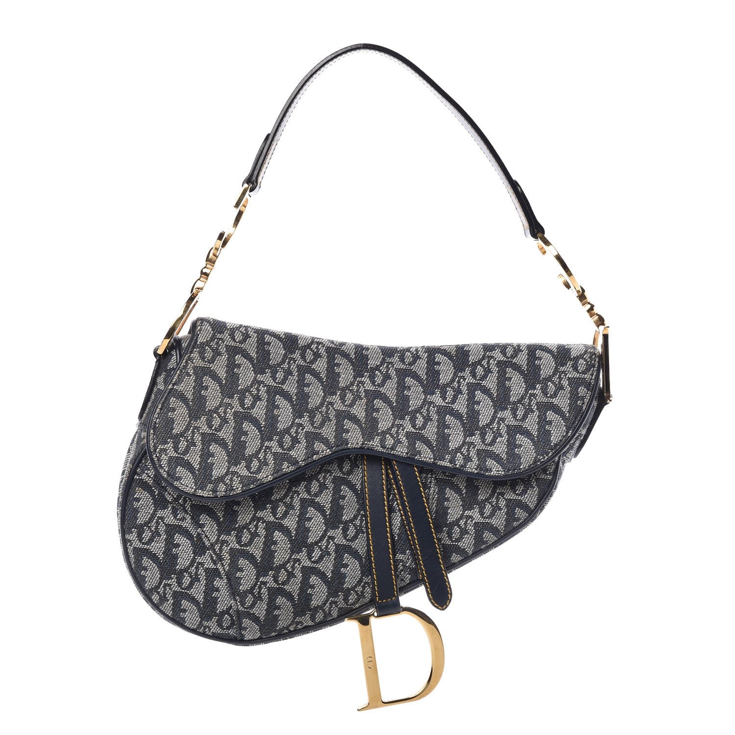 Christian Dior Monogram Saddle Bag Blue 1 of 12
