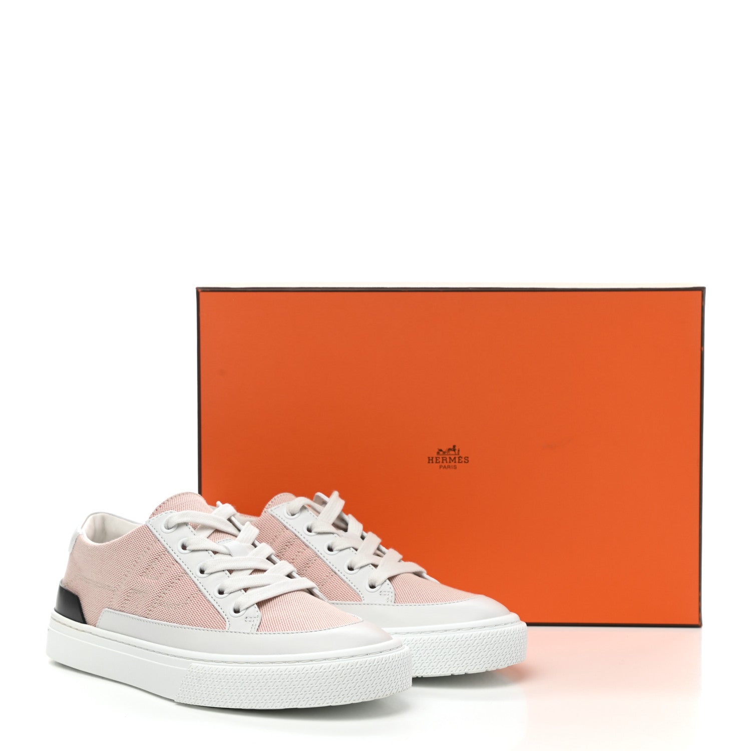 Hermes Canvas Calfskin Deep Sneakers 35.5 Framboise White 9 of 9