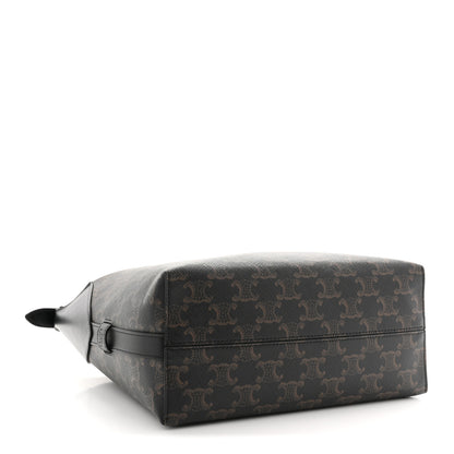 Celine Triomphe Canvas Calfskin Harry Crossbody Bag Black 4 of 11