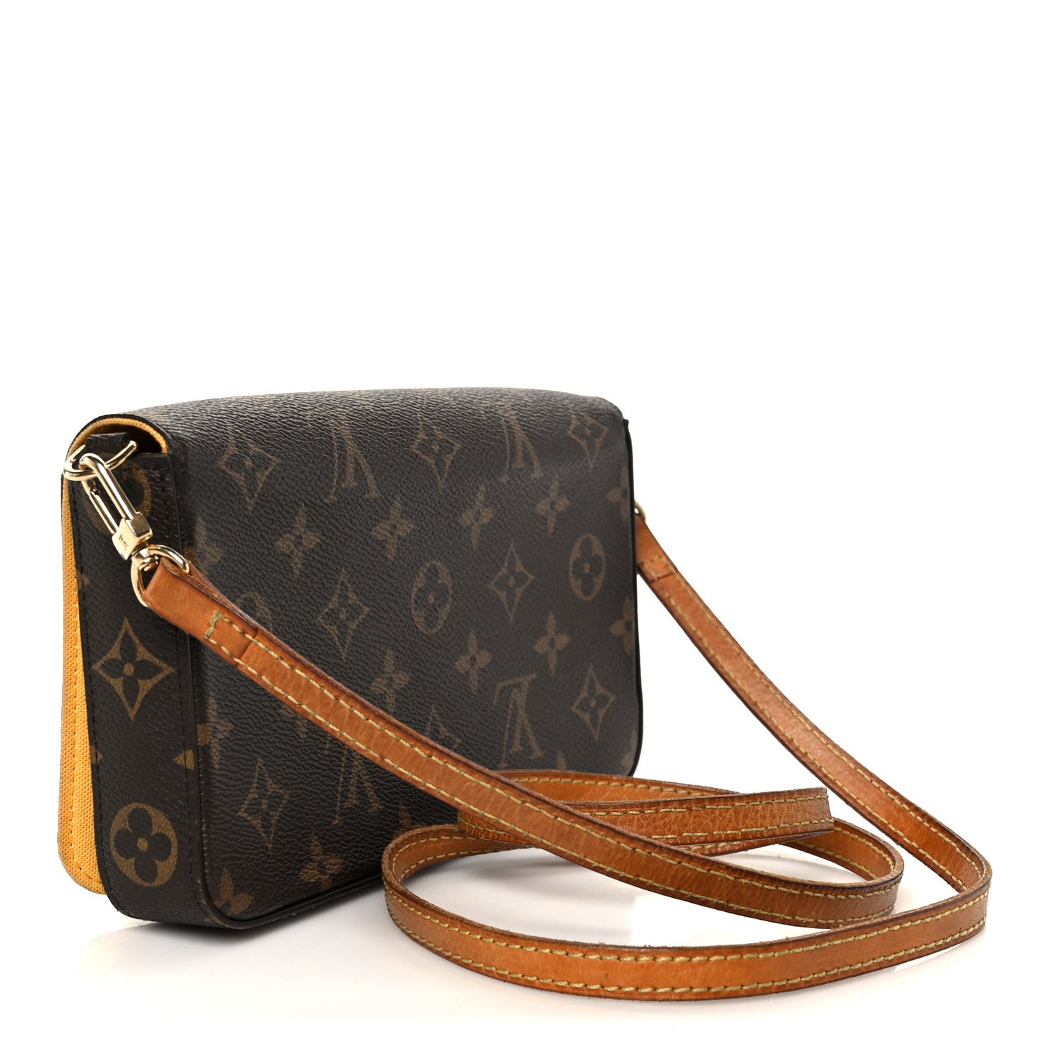 Louis Vuitton Monogram 2022 Christmas Animation New York Soho Pochette Felicie Chain Wallet Yellow 4 of 13