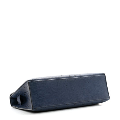 Hermes Ostrich Kelly Pochette Clutch Bleu Roi 4 of 10
