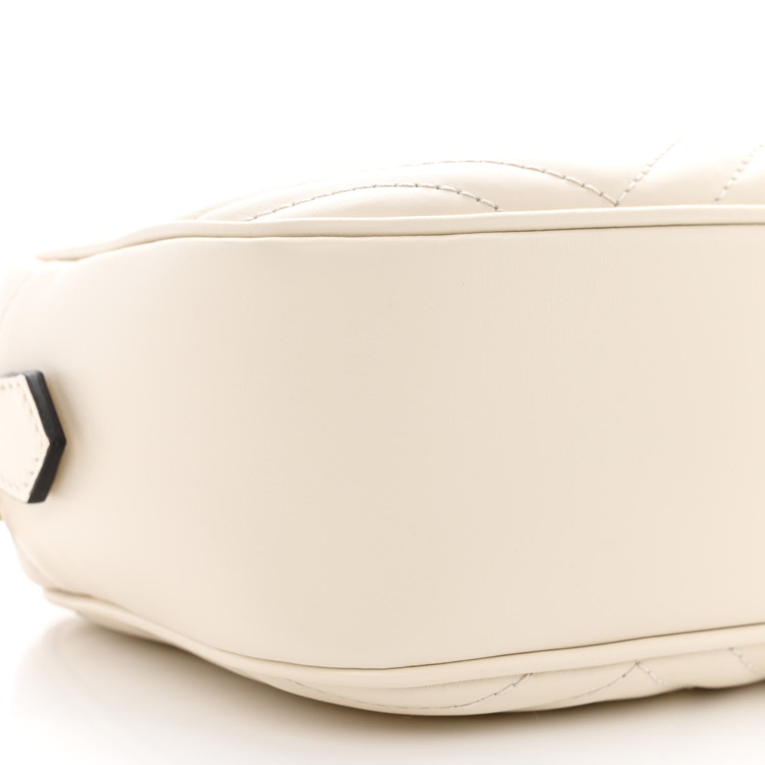 Gucci Calfskin Matelasse Small GG Marmont Chain Shoulder Bag White 9 of 10