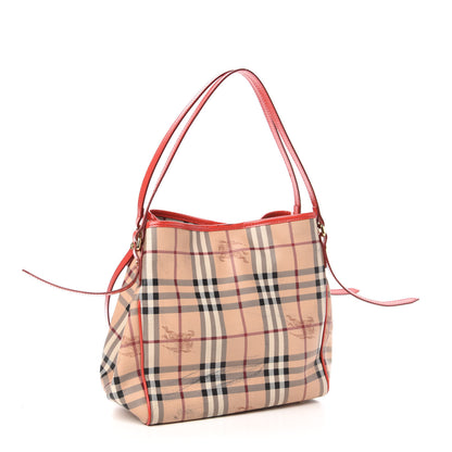 Burberry Haymarket Check Small Canterbury Tote Red 3 of 15