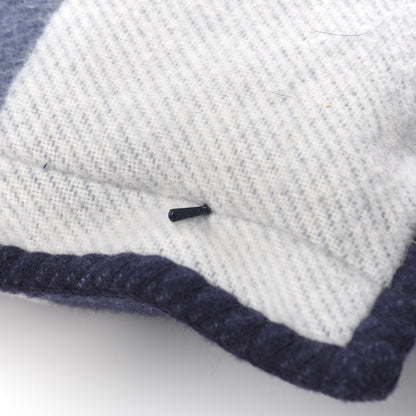 Hermes Wool Cashmere Couvertures Nouvelles Pillow Marine 4 of 5