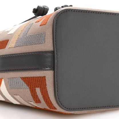 Fendi Kuban Canvas Vitello King F is Fendi FF Embroidered Mini Mon Tresor Bucket Bag Tartufo Ebano Multicolor 10 of 10
