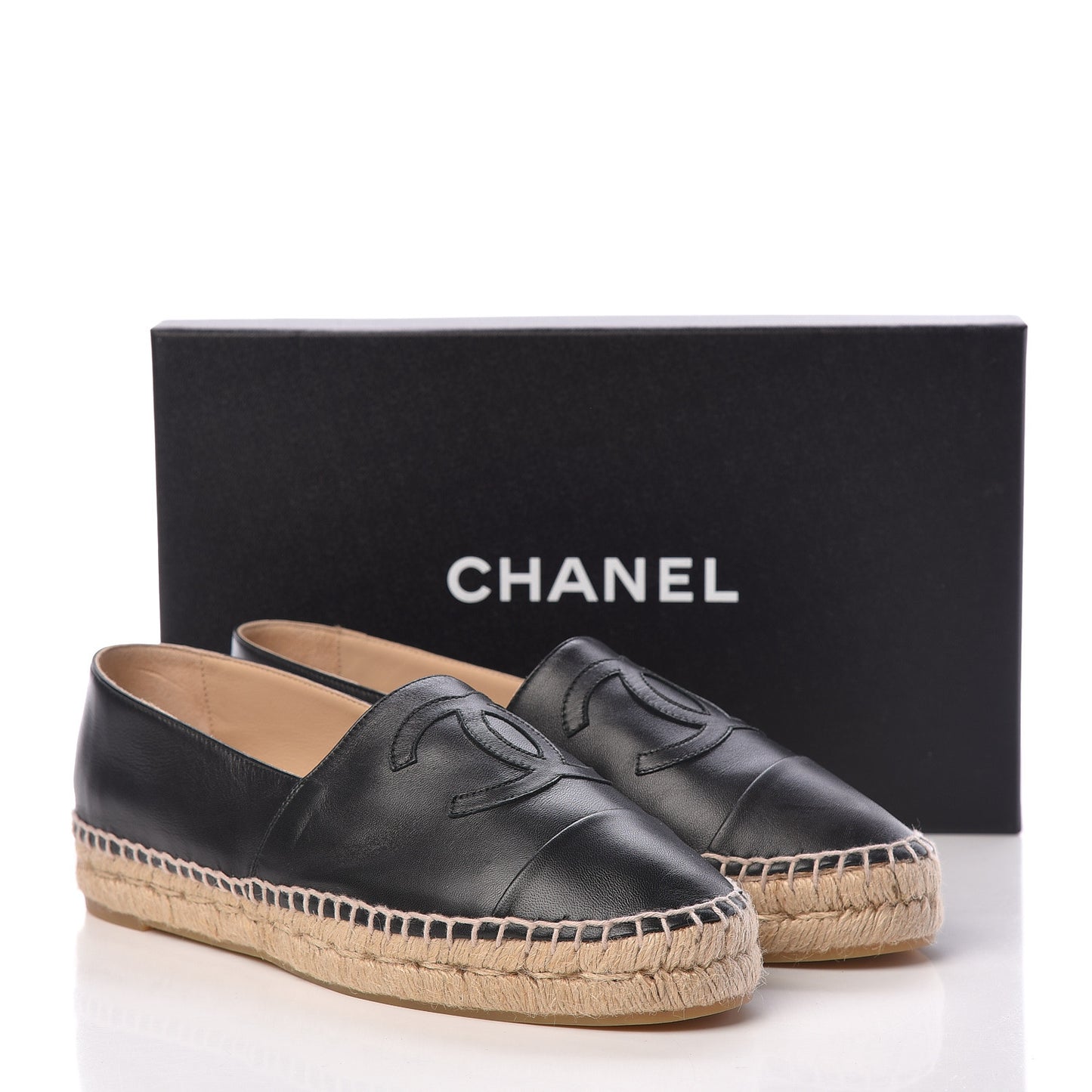 Lambskin CC Espadrilles 39 Black