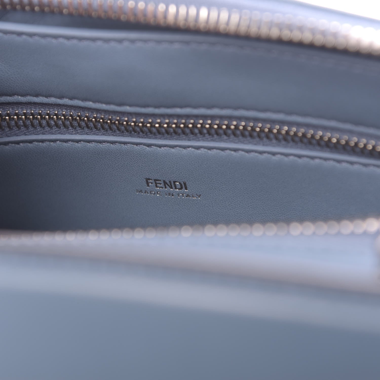 Fendi Shiny Nappa Trapuntata Small DotCom Click Top Handle Chain Satchel Blue 7 of 10